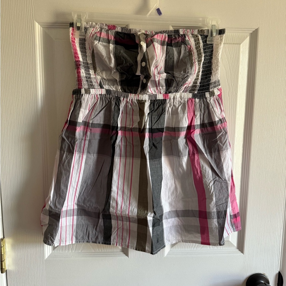 plaid tube top